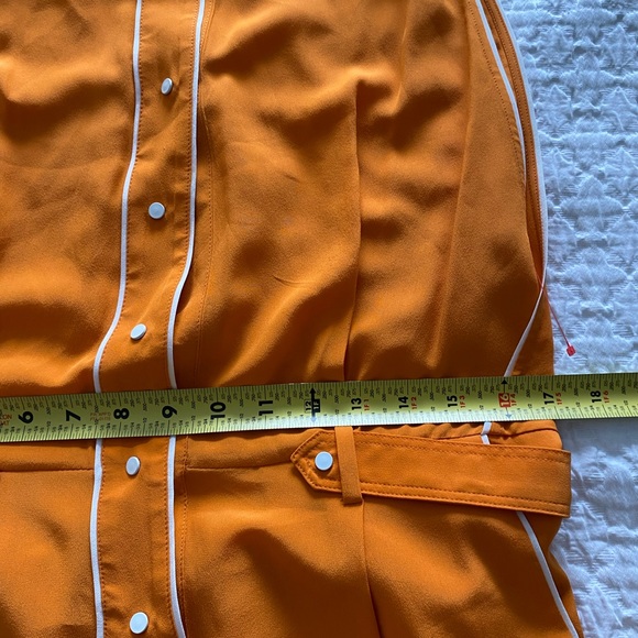 L.A.M.B. “Rare” Gwen Stefani Totemic Clan spicy orange jumpsuit size 2 - Picture 11 of 16